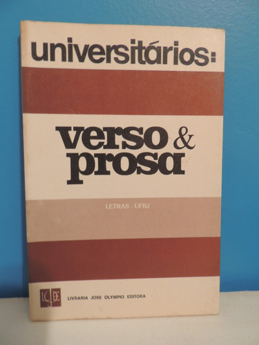 Livro Universitários Verso & Prosa Letras Ufrj