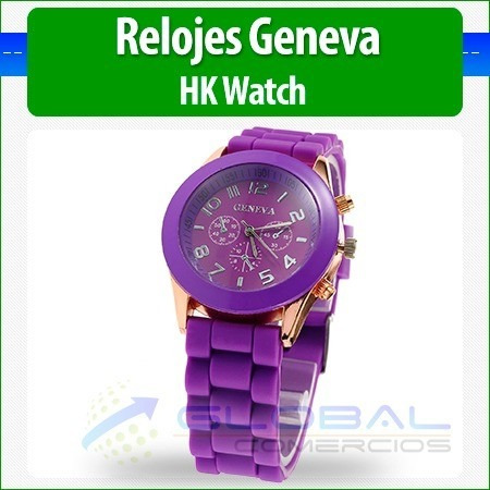 Reloj Geneva Modelo Hkwatch Colores Pulsera Originales Damas