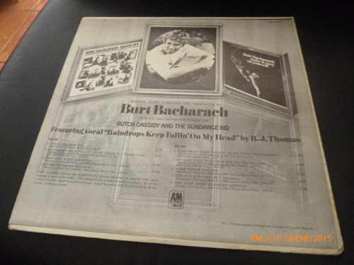 Vinilo Lp 12 Burt Bacharach - Butch Cassidy And (u970