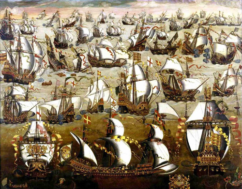 Lienzo Canvas La Armada Invencible España 1588 Marina 50x64