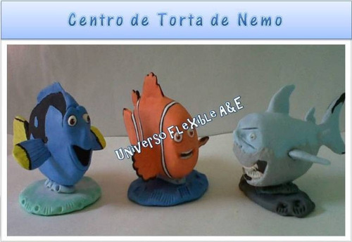 Centro De Torta De Nemo En Masa Flexible