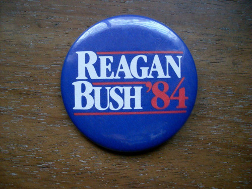 Pin Campaña Reagan Bush 84 Original Republicano Conservador