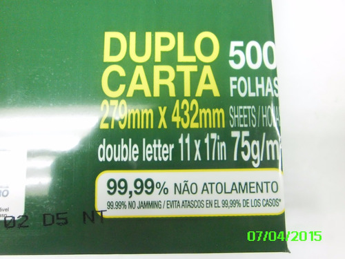 Papel Fotocopiadora Doble Carta 11 X 17 Chamex Resma D 500 H