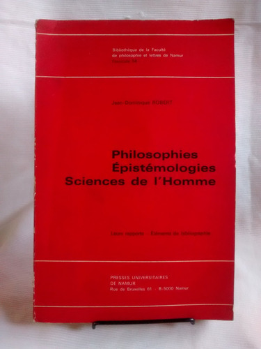 Philosophies Epistemologies Jean Dominique Robert En Frances