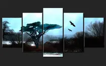 Comprar Cuadros Modernos Trípticos Paisajes Pintados A Mano