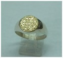 Anillo Plata 925 Y Double De Oro San Benito. Saavedra. Sitos