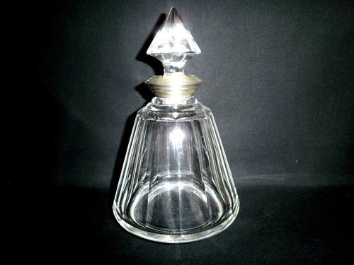 Botellon Licorera De Cristal Con Virola De Plata .925