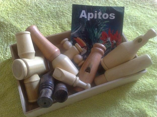 9 Apitos De Madeira P/ Aves E Animais Silvestres Caça Livro