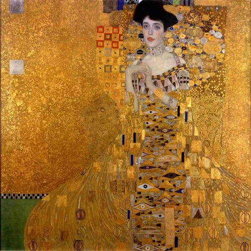 Cuadro Canvas Bastidor Dama De Oro Arte Gustav Klimt 90x90