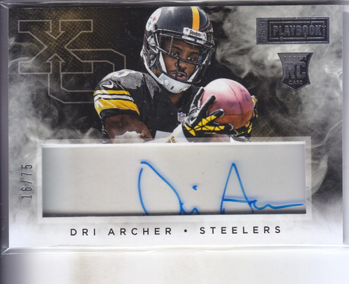 2014 Playbook Autografo Rookie Dri Archer Rb Steelers /75