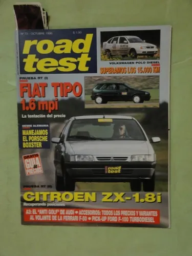 comprar Road Test 72 Citroen Zx Ferrari F50 Porsche Boxter Ford F100