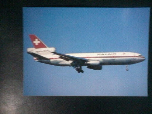 Cartão Postal Tema:aviões Balair  Mcddouglas Dc-10-30