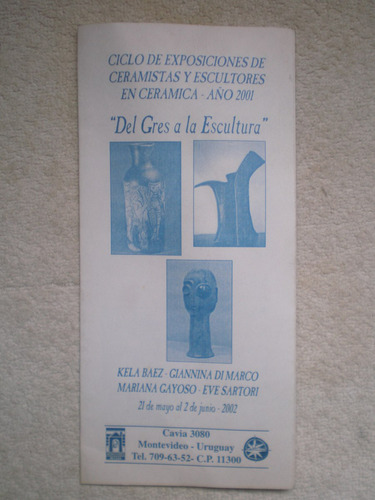 Del Gres A La Escultura - Folleto Exposición Cerámica 2002