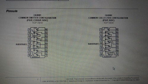 Ca3082 Transistor Array Circuito Integrado