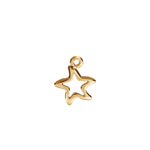 Dije Estrella De Mar Con Cadena Chapa De Oro 22 K