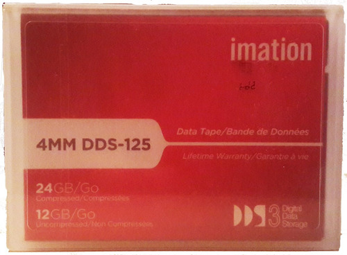 Tape Backup Imation 4mm Dds-125 24/12gb