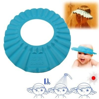 Gorro Visera Sombrero De Baño Protector Ducha Niños Bebes