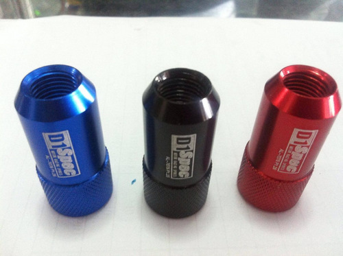 Tuercas De Aluminio Anodizado D1 Spec Hilo De Rosca 1.25mm