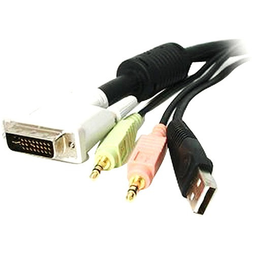 Startech Usbdvi4n1a10 10 Pies 4-en-1 Usb Cable De Kvm Dvi