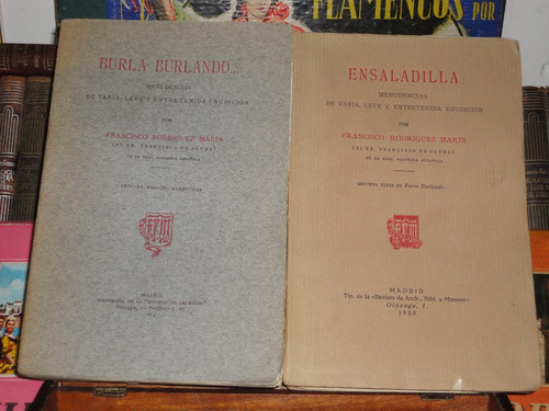 Francisco Rodríguez Marín Burla Burlando Y Ensaladilla (Usado)