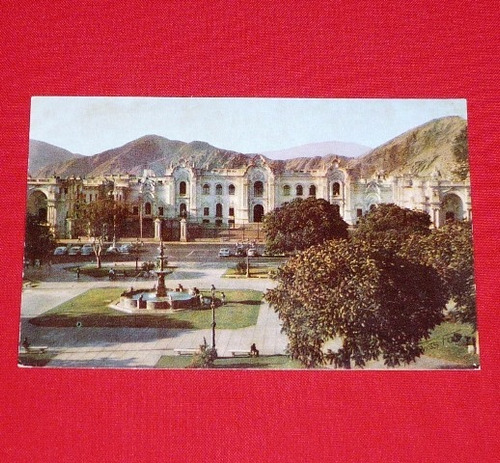 Antigua Postal Plaza Armas Palacio Gobierno 1958 Swiss Foto