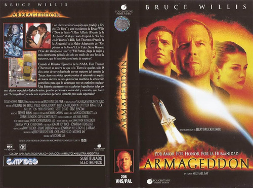 Armageddon Vhs Bruce Willis Ben Affleck Liv Tyler Ficcion