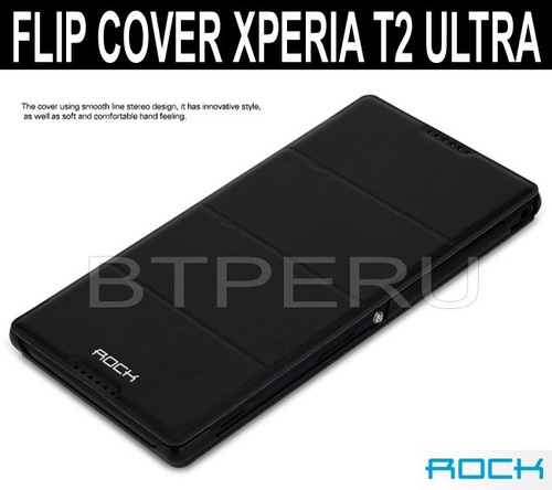 Funda Flip Cover Sony Xperia T2 Ultra D5303 Protector Rock