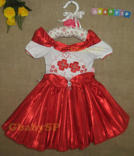 Vestido De Festa Infantil Princesa Mod Luxo - Brinde Tiara