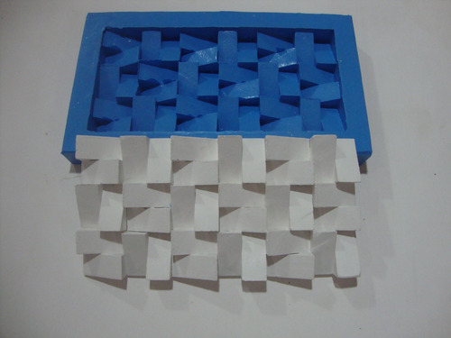 Forma De Silicone  Mosaico Gesso Piramide Invertida