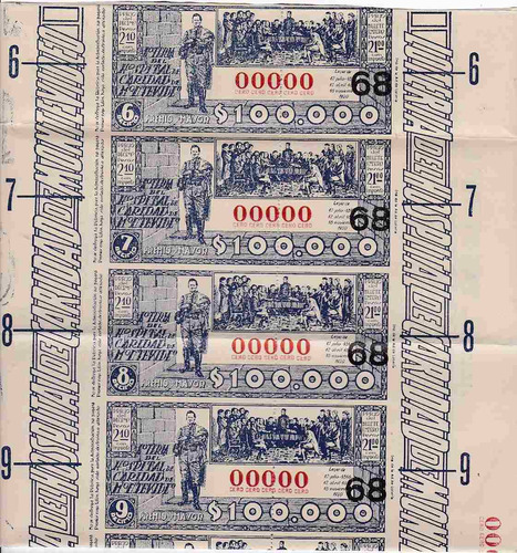 Loteria Hospital De Caridad 1950 Nº 00000