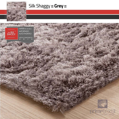 Tapete Sala Silk Shaggy Fio De Seda Sob Medida Redondo 2,00