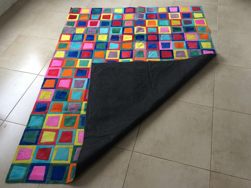 Imagen 4 de 4 de Alfombra Patchwork Cuero Vaca Pelo 1,8x2,4m Mutlicolor