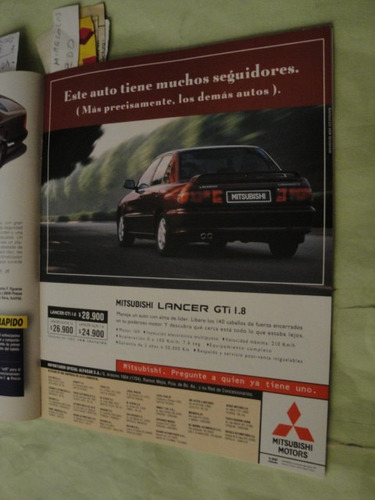 Publicidad Mitsubishi Lancer Gti 1.8 Año 1995