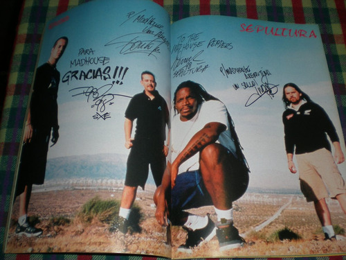 Revista Madhouse Tapa Fear Factory Poster Sepultura/attaque (Usado)