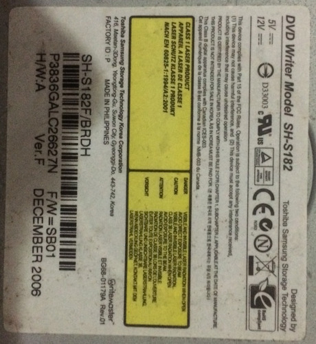 Imagem 3 de 5 de Drives De Dvd Writer Da Samsung