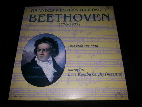 Lp Vinil Grandes Mestres Da Musica Beethoven Sua Vida Sua Ob