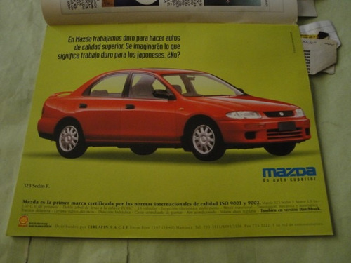 Publicidad Mazda 323 Sedan Año 1995