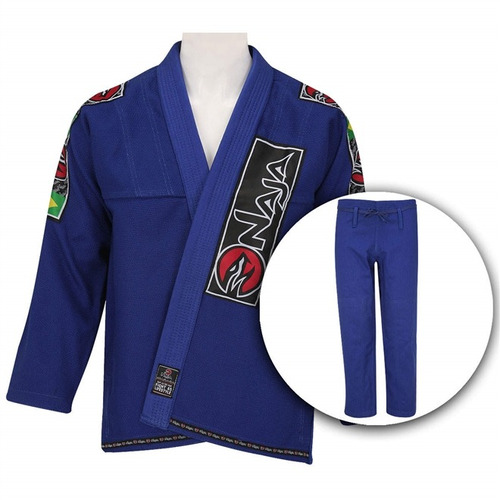 Kimono Jiu Jitsu Naja Trançado Profisional Ouro (azul) A3