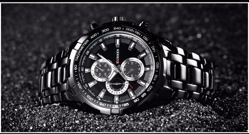 Relógio Masculino Curren Pulseira De Aço Water Resistant