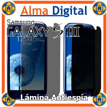 Lamina Protector Pantalla Antiespia Samsung S3 I9300 Siii