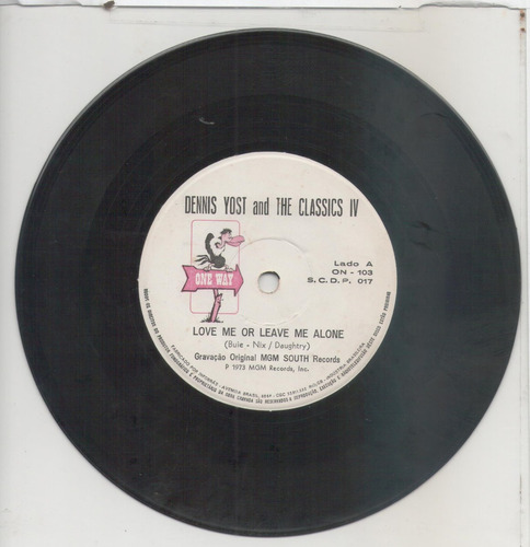 Compacto Vinil Dennis Yost And The Classics Iv - Love Me Or