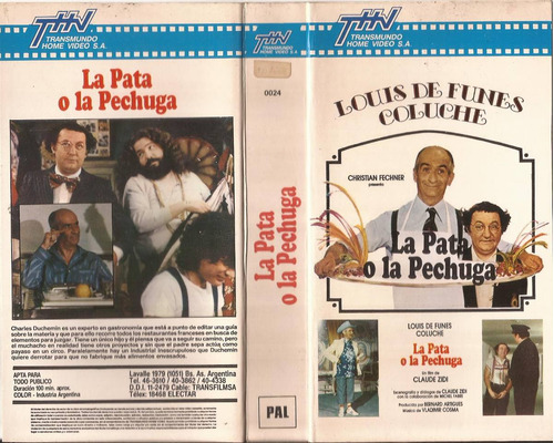 La Pata O La Pechuga Vhs Claude Zidi Louis De Funes Coluche