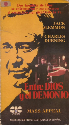 Entre Dios Y El Demonio Vhs Jack Lemmon Mass Appeal 1985