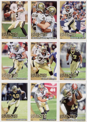 2010 Topps Complete Set Saints Super Bowl Champions