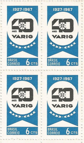 1967 C-567 Quadra Selo 40º Aniversario Da Varig