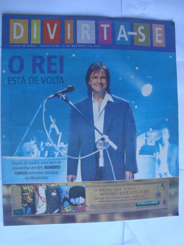 Revista Divirta-se Nov 2008 O Rei Roberto Carlos Esta Volta