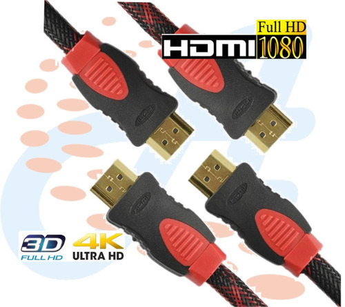 Cable Hdmi 10 Metros 1080p Full Hd Pc Monitor Tv Bluray Dvd