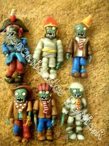 Adorno Para Torta De Plants Vs Zombies 2 En Porcelana Fria