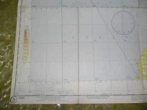 Carta Aeronautica 1955 Mount Aconcagua Argentina Air Force (Usado)