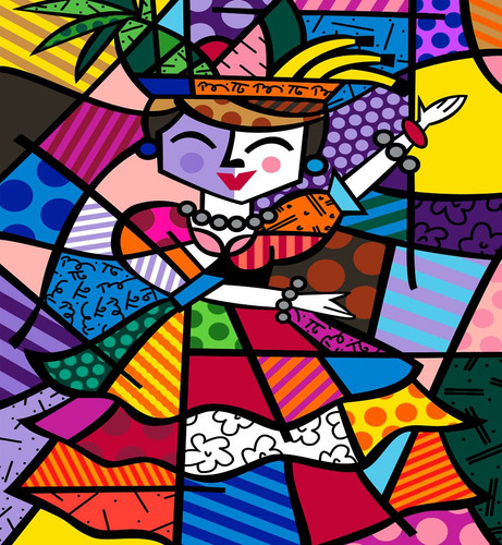 Britto Lienzo Lienzografia 60x90 Impresión Reproducción